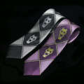 Japanese version of JOJO Wonderful Adventure COS Yoshinaga Shadow Skull Black Grey Purple Anime Tie Surrounding. 