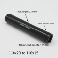 Mountain bike bicycle 20mm thru-axle conversion to 15mm thru-axle. 