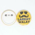 Larky Wale Badge With Mustache & Glasses Logo Set In a Beautiful Larkay Walay Yellow & Black Color Badges Perfect For Wedding Ceremony Mehndi, Barat, Valima. 