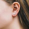 Beautiful Magnetic Stud Earrings Round Rhinestone No-piercing Ear Studs Jewelry For Women  01 pair. 