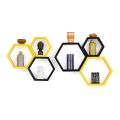 Awesome High Quality Deco Painted Wooden Hexagon Wall Shelf for Living Room, Bedroom, Kitchen Corner (Set of 6) by eFurniturePk. 