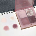 4-Color Glitter Blue Eyeshadow Palette Matte Pearl Shimmer Acrylic Smoky Grey Eye Shadow Palette Long Lasting Makeup Cosmetic. 
