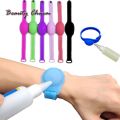 Portable Silicon Sanitizer Wrist Band Watch For Outdoor Sanitizer Disinfecting Bracelet band For Children and Adults Essential Sanitizer Medicine Watch Hand Sanitizer Disinfectant Sub-packing Silicone Bracelet Wristband Hand Dispenser Wearable. 