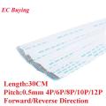 5Pcs FPC/FFC Ribbon Flexible Flat Cable Wire Pitch 0.5mm 30cm 300mm Length Forward Reverse Direction 4Pin 6Pin 8Pin 10Pin 12Pin. 