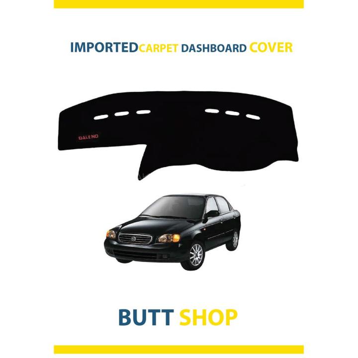 SUZUKI BALENO DASHBOARD COVER /CARPET IMPORTED STUFF BLACK 1PC