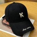 Big head bib cap women's Korea enlarged deep top sunscreen visor hat four seasons wide brim hard top baseball cap men. 