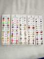 12 Pairs Fashion Stud Earrings Set Card for Girls – Cute Designs for Little and Young Girls. 