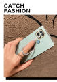 For Realme C21Y Back Cover + Rhinestone Ring Holder Stand Shiny Plating Square Bumper Girls Phone Case Soft TPU Silicone Shockproof Protective Cover. 
