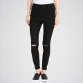Women's Black Lily High Rise Ankle Grazer Jeans ABR-10. 