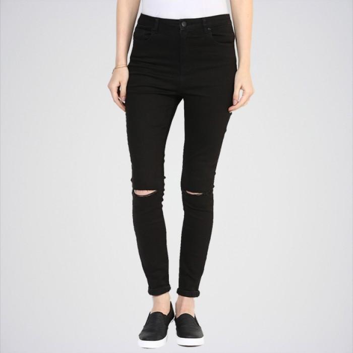 Women's Black Lily High Rise Ankle Grazer Jeans ABR-10