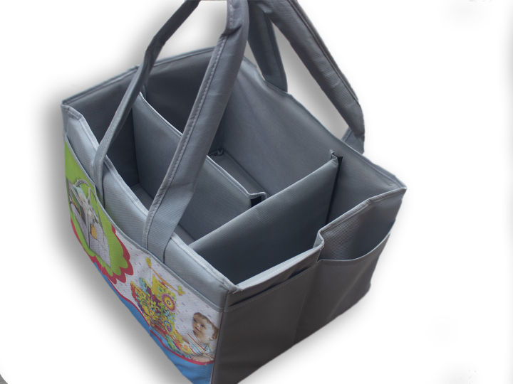 Baby%20Diaper%20Caddy%20Portable%20Foldable%20Durable%20Nursery%20Essentials%20Storage%20Basket%20Bin%20And%20Car%20Organizer%20For%20Wipes%20Toys%20Chang%20Pad%20Tote%20Bag%20Baby%20Shower%20Gifts%20(Grey,%2014X9X7%20Inch)%20-%20Image%203