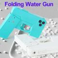 Creative Folding IPhone Toy Water Gun, Manual Shooting, Super Long Range, Decompression Funny, Three Color Matching, Safe And Water Gun Toys For Boys And Girls. 