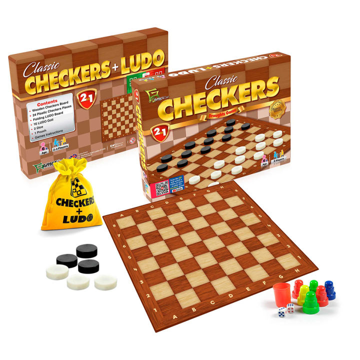 Checkers & LUDO – 2 in 1 | Board Game | Indoor Game