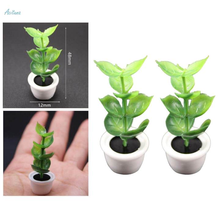 1/12%20Dollhouse%20Miniatures%20Tree%20Plants%20Model%20Garden%20Decoration%20Fairy%20Garden%20-%20Image%209