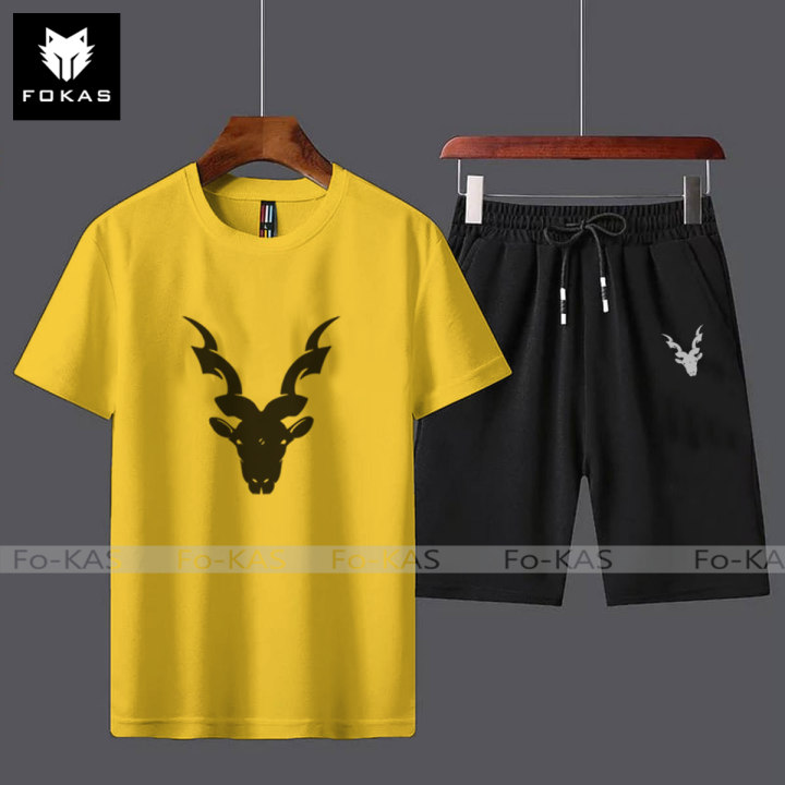 MARKHOR Printed Half Sleeves Cotton Jersey Summer Tracksuit For Boys & Girls T-Shirt & Shorts Gym Sports Outdoor Gaming Tracksuit for Men_Boys_Girls_Women Party Wear