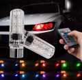 Remote Control Parking Bulb Super Bright 2x T10 5050 LED RGB. 