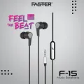 FASTER F15 Universal Music Earphone - High Quality Handfree for Calling - Handsfree With Built-in Mic. 