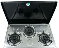 Welcome 3 Burner 34" Gas Cooking Range WC-666 - Black and Silver. 