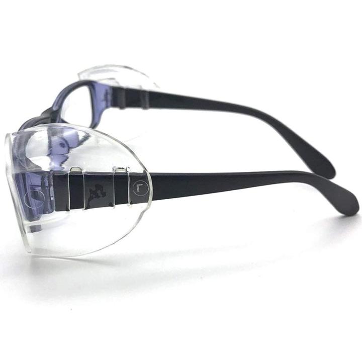 8 Pairs Safety Eye Glasses Side Shields, Slip on Clear Side Shield for Safety Glasses- Fits Most Eyeglasses(M-L)