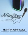 Moukey Karaoke Microphone, Dynamic Microphone with 13 ft Cable, Metal Handheld Cardioid Wired Mic, XLR Microphone for Singing/Stage/Chrismas,Compatible w/Karaoke Machine/PA System/Amp/Mixer, Grey UK IMPORT. 