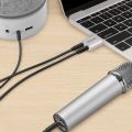 TECKNET USB Audio Adapter External Stereo Sound Adapter Aluminum with 3.5mm Speaker/Headphone and Microphone Jacks For Windows and Mac, Plug and Play, No drivers Needed. 