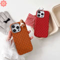 Fashion Cute Wave Point Dot Funny DIY 3D Doll Cat Couples Case Compatible for IPhone 16 11 15 14 13 12 Pro Max XS XR X 14 16 15 Plus Max Luxury Leather Texture Soft Case. 