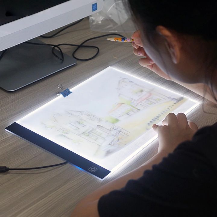 Vikakiooze Light Up Tracing Pad, Portable A5,A4,A3 Tracing LED Copy Board Light Box,Slim Light Pad, USB Power Copy Drawing Board Tracing Light Board For Artists Designing, Animation, Sketching