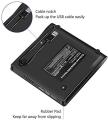 Rodzon External CD Drive Type C USB 3.0 Portable CD DVD +/-RW Drive Slim DVD/CD ROM Rewriter Burñer Writer Compatible with Laptop Desktop PC Windows Linux OS Âpple Mác. 