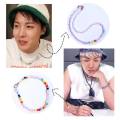 Kpop Bangtan Jhope Bracelet and Necklace Hobicore Aesthetic Accesories White Hobi Same Bangle Women Bracelet Girls Gift. 