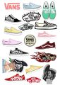 VANS Stickers for Laptop 19 Pcs Car Bike Phone Stickers. 