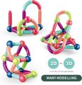 Magnetic Building Sticks toys  for Kids Ages 3+ STEM Learning Educational Toys Magnetic Balls and Rods Set Construction Building Blocks Gifts for Boys and Girls. 