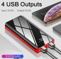 Royal R303 30000 Mah Power Bank Large Capacity Built in Flashlight Powerbank 4 Usb Ports QC 3.0 18W Lithium Polymer Battery. 