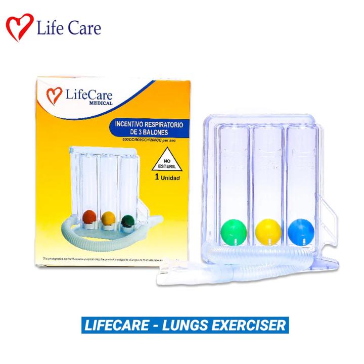 Ucheck Breathing Trainer Device – Three Ball Incentive Respiratory Training Spirometer