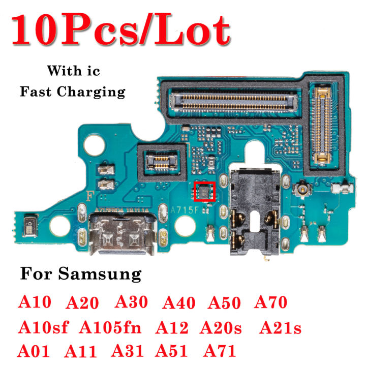 121S A0A20S A1 A12 A70 A10 A50 for Samsung A1 charging port F10 pieces USB charger base connector board lex for 0 A20 A30 A4A31 A51 A71
