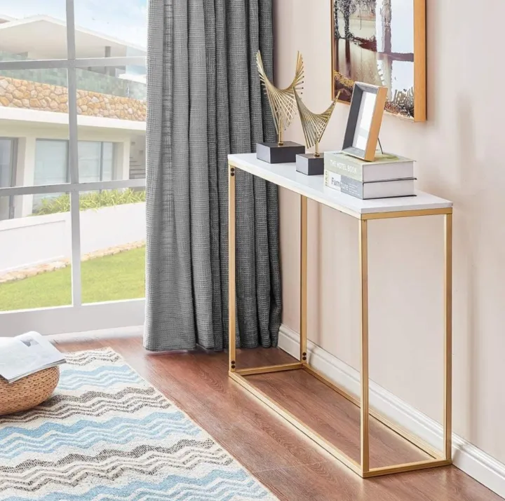 Saas%20Flow%20--%20Console%20Table%20Console%20Table%20for%20Entryway%20Metal%20Golden%20Frame%20Modern%20Table%20Sturdy%20Sofa%20Side%20Table%20Console%20Hallway%20Foyer%20Table,%20customization%20-%20Image%202