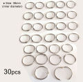 38mm Silver ring / 10 pcs / 20 pcs / 30 pcs Metal Scrapbook Lock Ring / Book Ring / Binder Ring. 