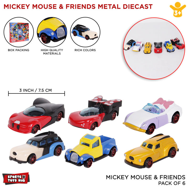 Hot Wheels Disney Mickey Mouse & Friends Character Metal Model Cars For Kids & Toddlers Dinky Cars & Die Cast Collectible Mickey Mouse Cars Collection For Kid Hot Wheel Collectors Mickey Mouse, Minnie Mouse, Donald, Daisy, Pluto, Goofy Image Cards & Cars