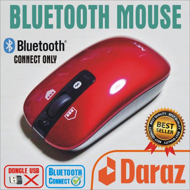 Bluetooth mouse NEC Genuine Lot Stock Bluetooth Mouse Red MT-1626 Branded mouse with cell