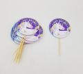 UNICORN THEME CUPCAKE TOPPERS IN PURPLE COLOR - PACK OF 10 CUPCAKE TOPPERS - UNICORN CUPCAKE TOPPERS. 