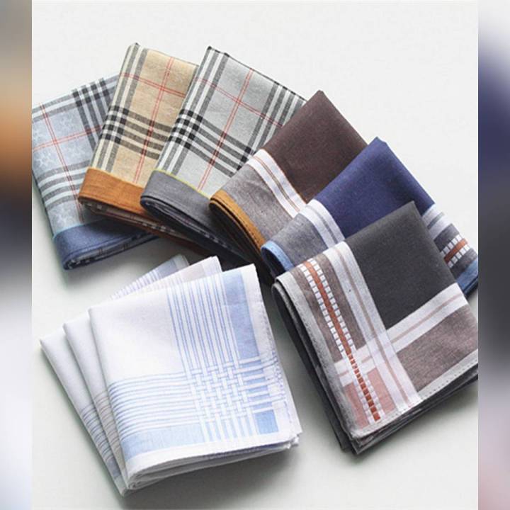 handkerchief (romal) for men attractive design multicolor pack of 6