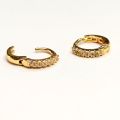 Solid Gold-Plated Fancy Zirqonia TINY Nosring with Stones, Small Nose Ring Jewelry for Girls/Womens, NoseClip for girls, Small Hoop Earrings (1Pc). 