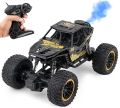 NHR Remote Control car with Mist Smoke Spray Function and Attractive Lights, Rock Crawler Climbing Angle, Rechargeable High Speed Off-Road Monster Truck Rock Climbing Car Toy  (Blue) Rock Crawler Smoke Electric RC Vehicles Alloyed Remote Control Toy Car. 
