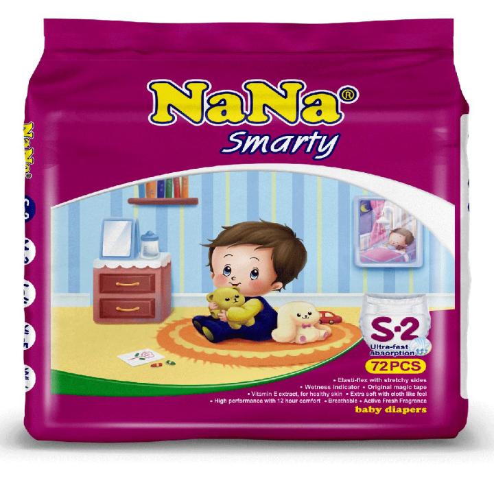 Nana Diapers Jumbo Pack Small (72 pcs)