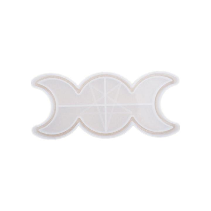 HelloWorld Decorative Craft DIY Epoxy Sun Moon Phase Plates Box Pentagram Silicone Mold