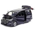 1/32 for Toyota Alphard Alloy Car LED Music Pull Back Desk Decor Model Kids Toy. 