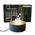 Acrylic DIY Desktop Lamp USB Calendar Board Message Board Light Rewritable Lightweight Multifunctional With Pen Home Accessories 1Pcs. 