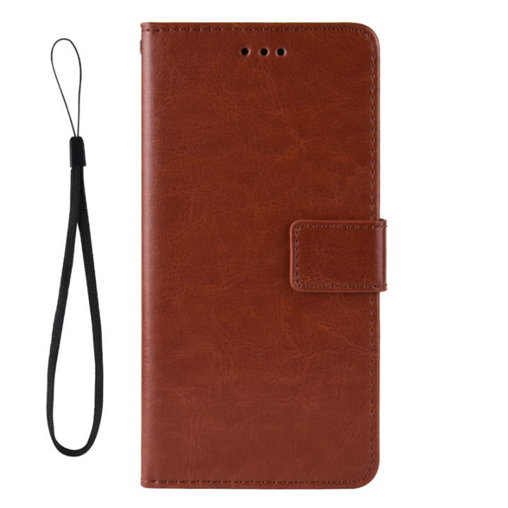 Suitable For Tecno Pova 2 Mobile Phone Case Flip Cover Tecno Le7 Mobile Phone Leather Case Crazy Horse Pattern Lanyard Card Case flip shockproof magnetic leather card slots wallet Anti-drop  Luxury Soft Side Protection Mobile Phone Case Cover Back