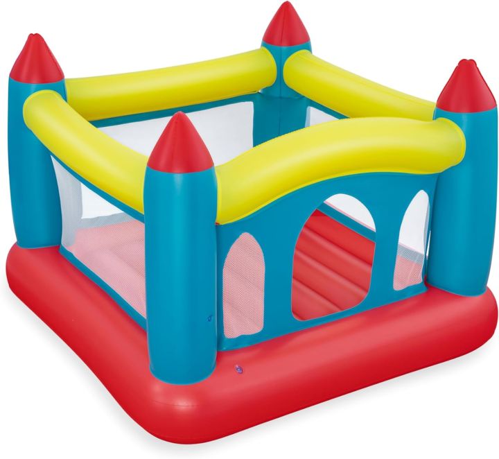 Bestway Inflatable Playground Royal Leap Jumping Bouncetastic Bouncer Gym Kids Play Tube Jump O Lene Jumping Castle  Jumpers Playing Bouncers With Your Friends & Family Perfect Gift For Your Baby Boy and Daughter 52647