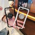 for iPhone 6 6s plus 7 8 plus X  case with gifts crystal pop socket holder and neck lanyard strap. 
