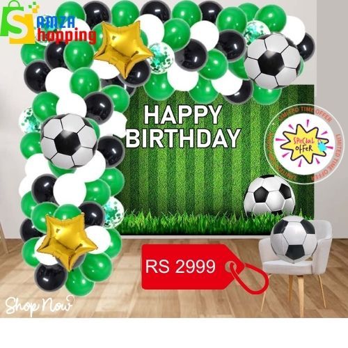 Football Happy Birthday Theme Set Of 88 Pcs